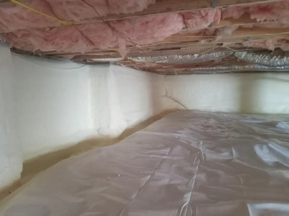 Crawl space encapsulation with closed-cell spray foam for Spray Foam Roofing Repair in Hackettstown